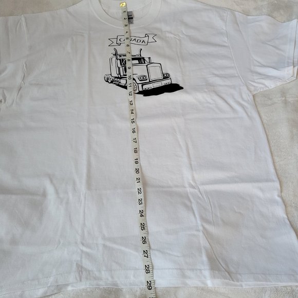"Canada" Trucker Print Crew Neck T-Shirt - Picture 3 of 8